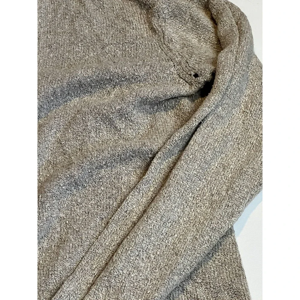 LEITH WOMENS LONG LINE CARDIGAN SWEATER‎ SIZE SMALL POCKETS COTTON Flawed